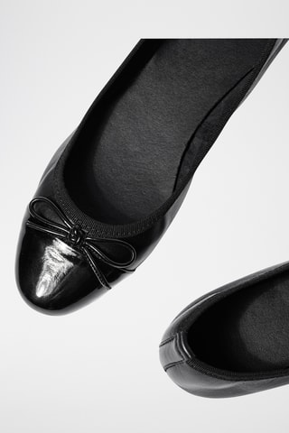 Leren Ballerina’s Diane - Zwart - Zwart