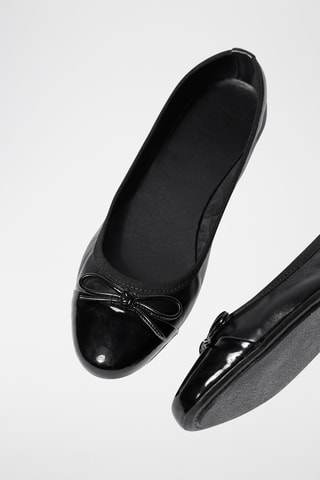Leren Ballerina’s Diane - Zwart - Zwart