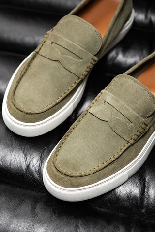 Nubuck Mocassins Matthew - Lichtkaki - Kaki