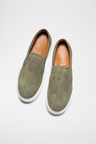 Nubuck Slip-ons Justin - Kaki - Kaki