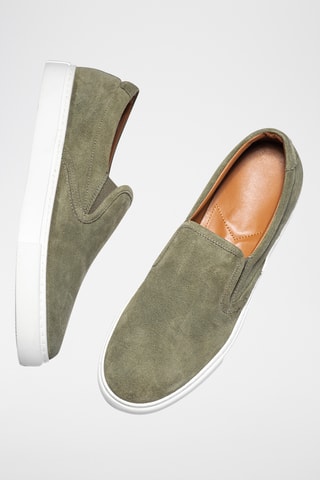 Nubuck Slip-ons Justin - Kaki - Kaki