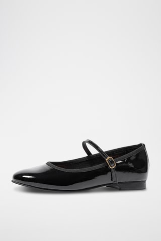 Leren Ballerina's Julie - Zwart - Zwart