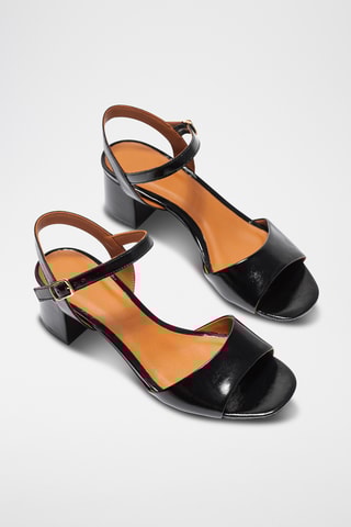 Lakleren Sandalen met Hak Vicki - Zwart - Zwart