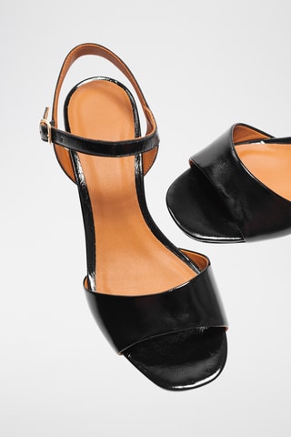 Lakleren Sandalen met Hak Vicki - Zwart - Zwart
