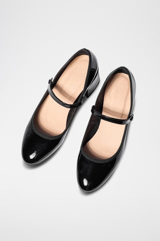 Lakleren Mary Janes met Hak Taylor - Zwart - Zwart