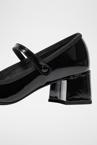 Lakleren Mary Janes met Hak Taylor - Zwart - Zwart