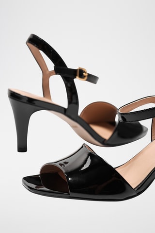 Lakleren Sandalen met Hak Angelica - Zwart - Zwart