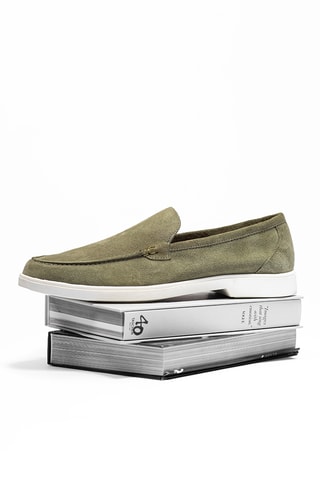 Nubuck Mocassins John - Lichtkaki - Kaki