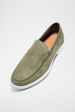 Nubuck Mocassins John - Lichtkaki - Kaki
