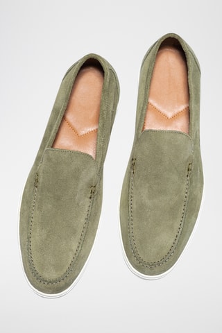 Nubuck Mocassins John - Lichtkaki - Kaki