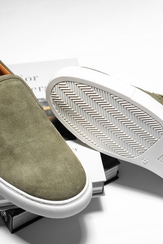 Nubuck Mocassins John - Lichtkaki - Kaki