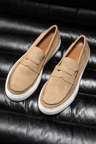Nubuck Mocassins Matthew - Beige - Beige