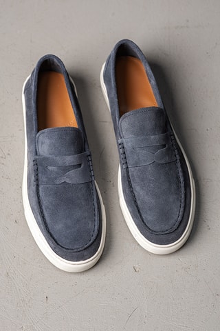 Nubuck Mocassins Matthew - Blauw - Blauw