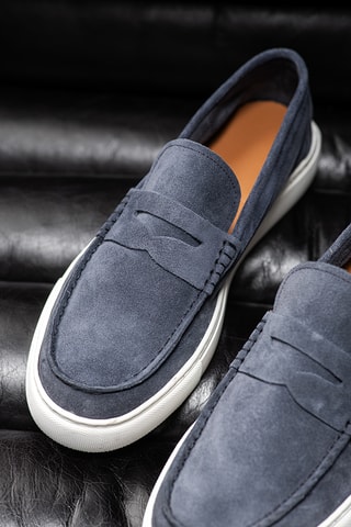 Nubuck Mocassins Matthew - Blauw - Blauw