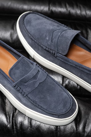 Nubuck Mocassins Matthew - Blauw - Blauw
