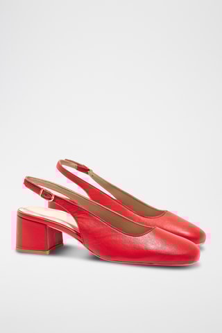 Leren Slingbacks Tracy - Rood - Rood