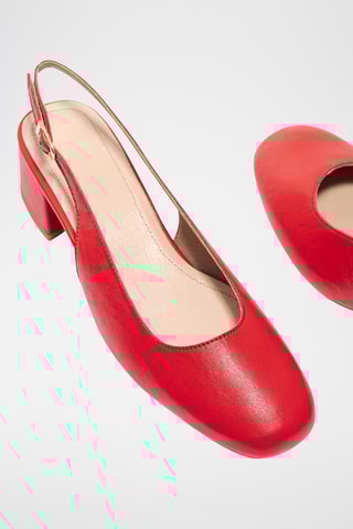 Leren Slingbacks Tracy - Rood - Rood