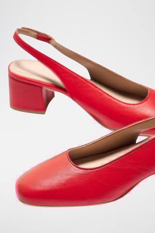Leren Slingbacks Tracy - Rood - Rood