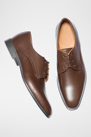 Leren Derby's Mitchell - Bruin - Bruin