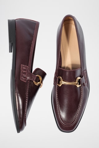 Leren Mocassins Nicolea - Bordeauxrood - Bordeauxrood