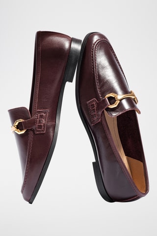 Leren Mocassins Nicolea - Bordeauxrood - Bordeauxrood