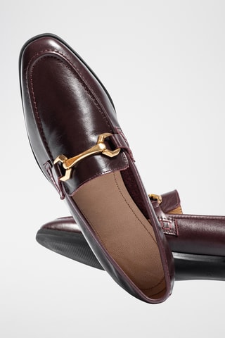 Leren Mocassins Nicolea - Bordeauxrood - Bordeauxrood