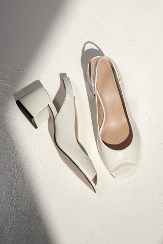 Leren Sandalen met Hak Carriea - Wit - Wit