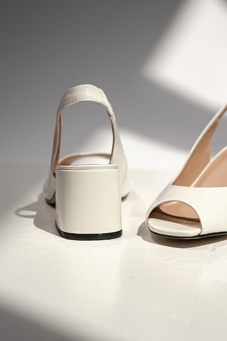 Leren Sandalen met Hak Carriea - Wit - Wit