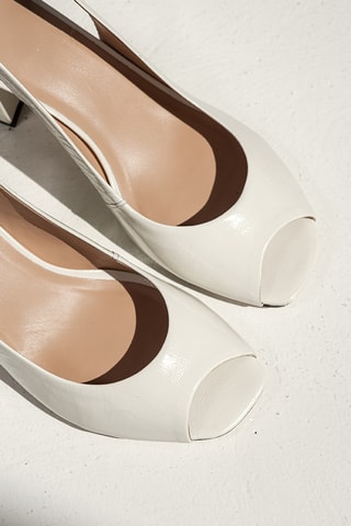 Leren Sandalen met Hak Carriea - Wit - Wit
