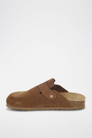 Sabots en nubuck Rosso Camel