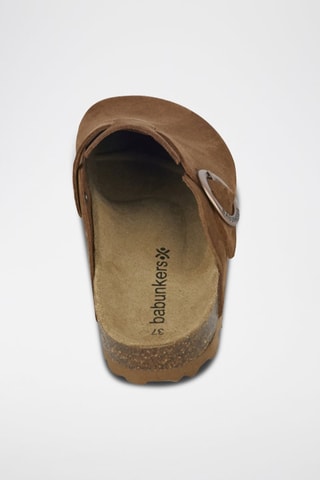 Sabots en nubuck Rosso Camel