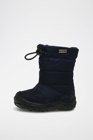 Bottes fourrées en nubuck - Bleu marine