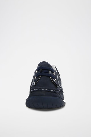 Chaussures bateau en nubuck - Bleu marine
