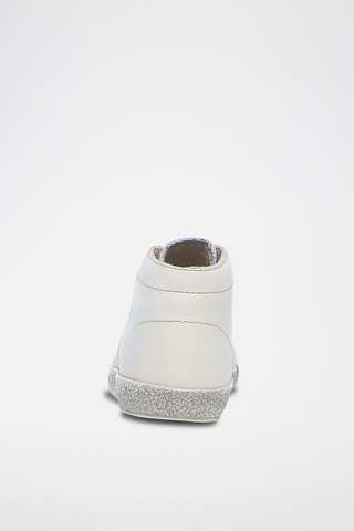 Bottines montantes en cuir nappa Conte - Ecru