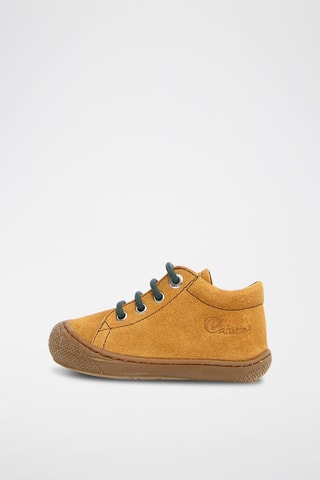 Bottines en nubuck - Moutarde