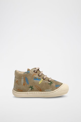 Sneakers montantes en nubuck - Kaki