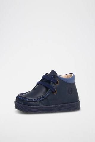 Bottines en cuir nappa - Bleu marine