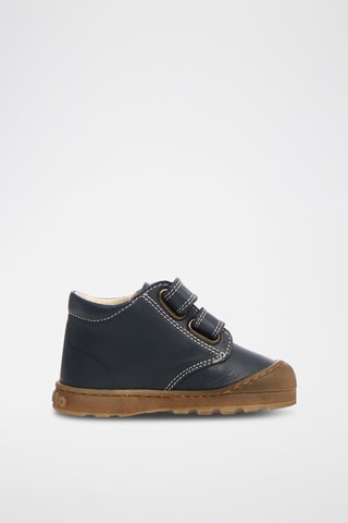 Bottines en cuir nappa - Bleu marine
