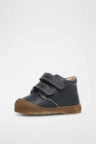 Bottines en cuir nappa - Bleu marine