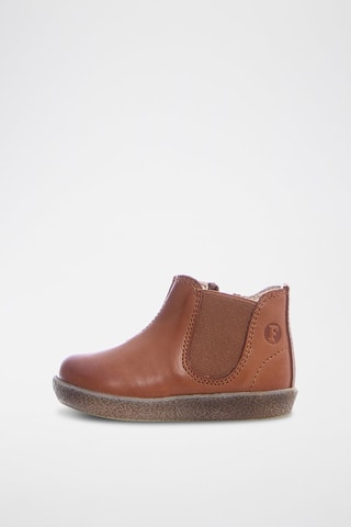 Bottines en cuir nappa - Camel