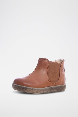 Bottines en cuir nappa - Camel