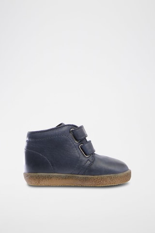 Bottines en cuir nappa - Bleu marine