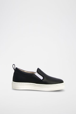 Slip-on en cuir Noir