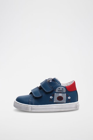 Baskets en cuir - Bleu marine