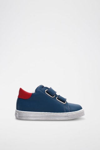 Baskets en cuir - Bleu marine