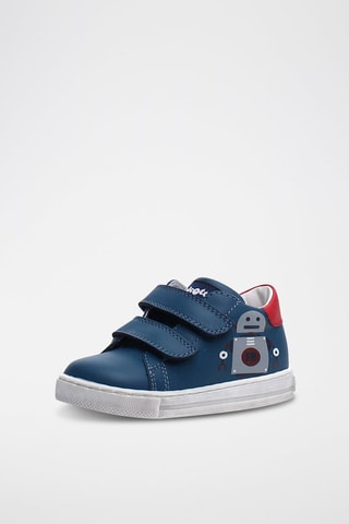 Baskets en cuir - Bleu marine
