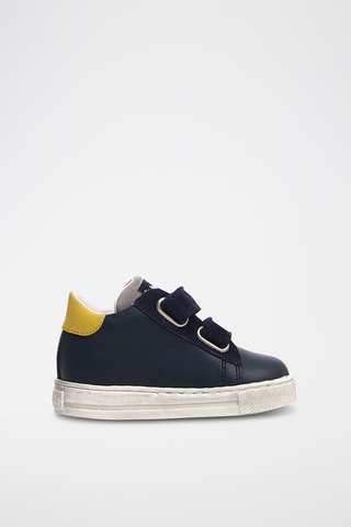 Baskets en cuir - Bleu marine