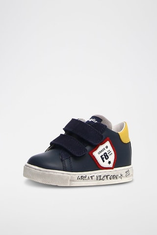 Baskets en cuir - Bleu marine
