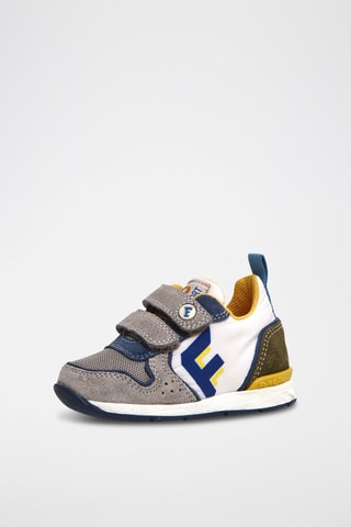 Baskets en nubuck - Gris et blanc