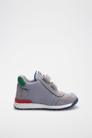 Baskets montantes en cuir de veau - Gris